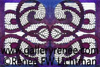 "Intertwined" Ballpoint Pen and Pen and Ink witrh Digital Recomposition, Abstract Art Gallery, Fine Art for Sale from Artist Renee FW Lichtman