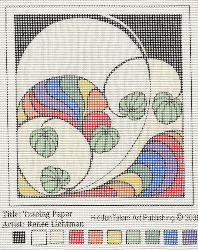 "Tracing Paper Needlepoint Canvas" Abstract Art, Botanical and Floral Art, Fine Art for Sale from Artist Renee FW Lichtman
