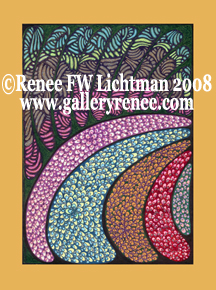 "Peacock", Medium: Ballpoint Pen Drawing, Abstract Art Gallery, Fine Art for Sale from Artist Renee FW Lichtman
