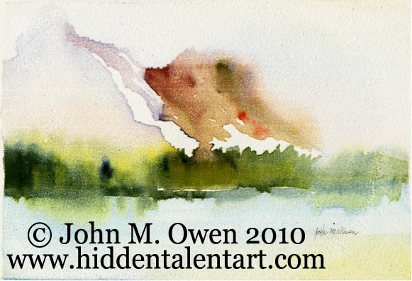 "Glacier Screen Painting" Landscape Art Gallery, Screen Painting Print from Artist John Owen