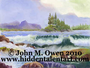 Vancouver Landscape Art Gallery, Pastel Drawing from John Owen