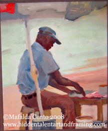 Apre La Pesce, Oil Painting From Artist Mafalda Cento