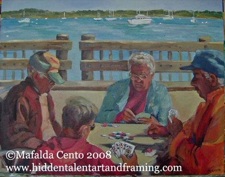 "Four Kings" Figurative Art Gallery, Acrylic Painting from Mafalda Cento