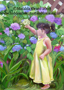 Mia commissioned portrait painting acrylic painting from artist Mafalda Cento