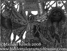 Staten Island Ferry Prints" 10/15/03"  Pen and Ink Art from Michael Kelsch