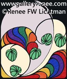 "Smooth Tracing"  Botanical Art Gallery,  Digital Recomposition From Renee FW Lichtman