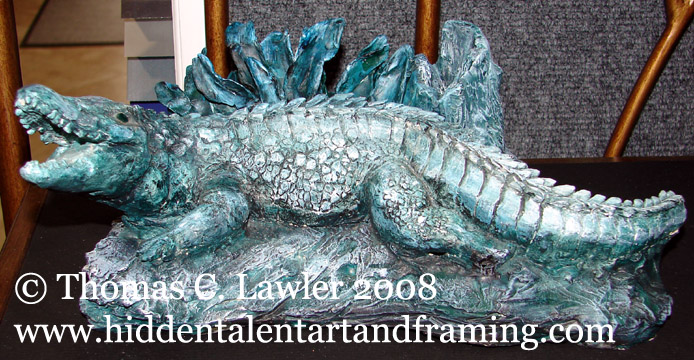 Original Resin Sculpture from Thomas Lawler "Crocodilian"